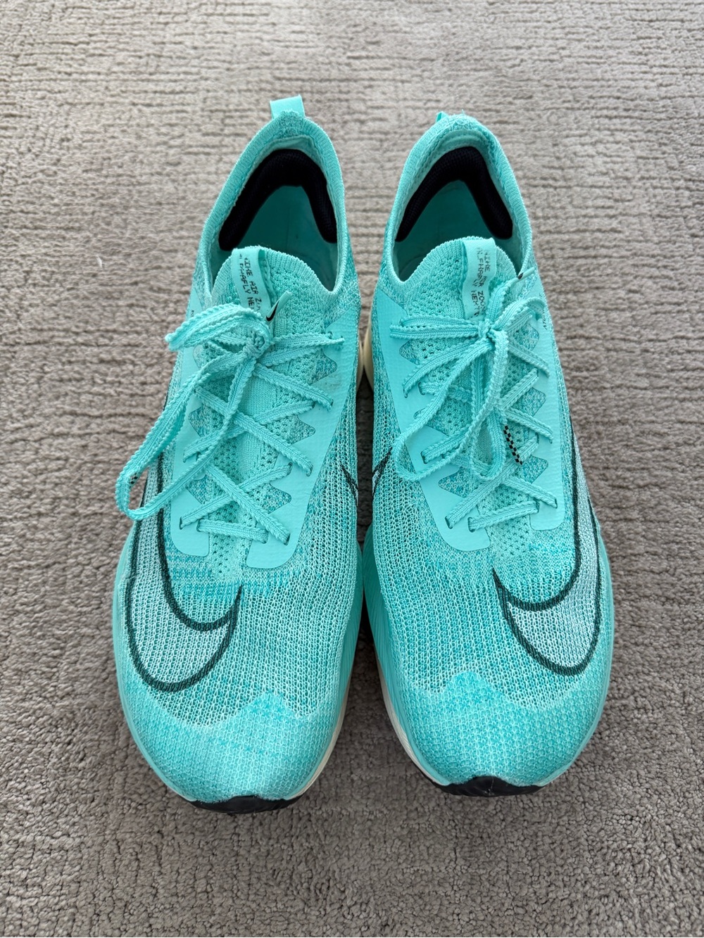 Nike Air Zoom Alphafly Next% Sneakers - Hyper Turquoise - Size 12 - Picture 3 of 5